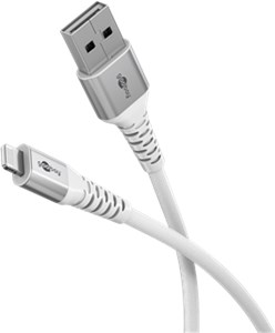 Super miękki kabel tekstylny Lightning USB-A z metalowymi złączami, 3 m, biały Super miękki kabel tekstylny Lightning USB-A z metalowymi złączami, 3 m, biały