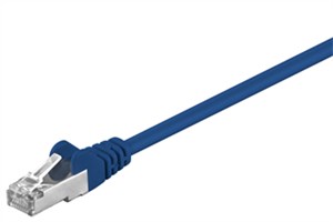 CAT 5e kabel krosowy, F/UTP, niebieski, 0,25 m