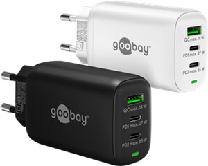 Wieloportowa szybka ładowarka USB-C™ PD 3-portowa (65 W) czarny Wieloportowa szybka ładowarka USB-C™ PD 3-portowa (65 W) czarny