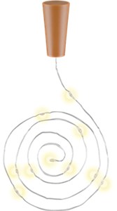 3 x 10 LED łańcuch świetlny do butelek, z wyłącznikiem czasowym 3 x 10 LED łańcuch świetlny do butelek, z wyłącznikiem czasowym