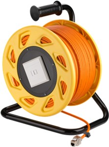 Mobilny sieciowy przedłużacz bębnowy RJ45, pomarańczowy Mobilny sieciowy przedłużacz bębnowy RJ45, pomarańczowy